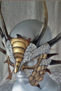 White Horned Dragon Mask