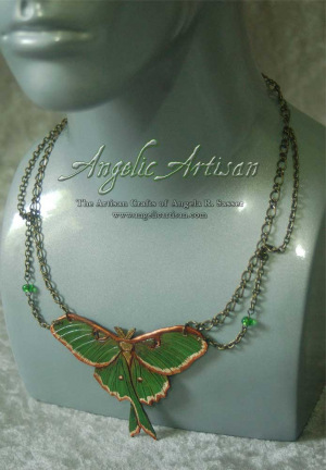 Luna Moth Chain Necklace